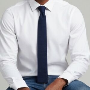 Men's Ted Baker Blue Knit Skinny Tie preppy academia business casual versatile